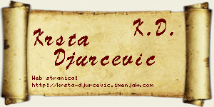 Krsta Đurčević vizit kartica